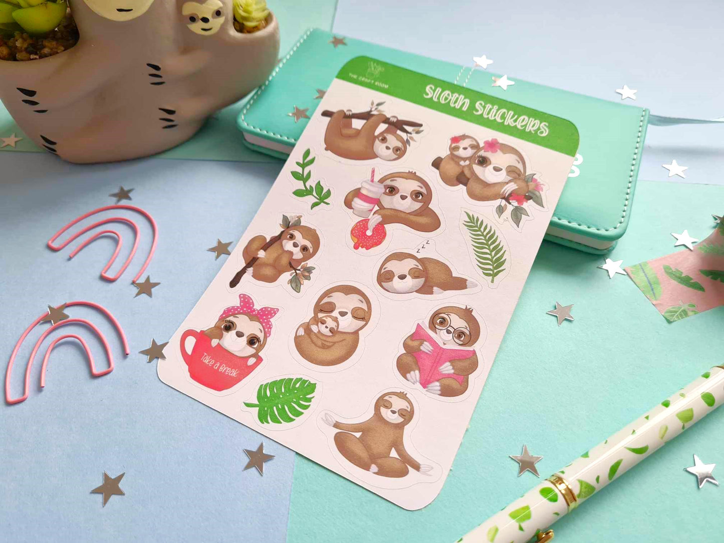 Sloth Sticker Sheet