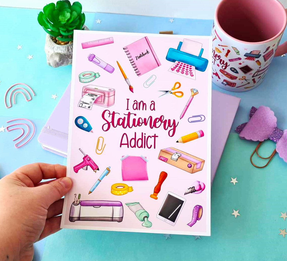 Stationery Addict A5 Art Print