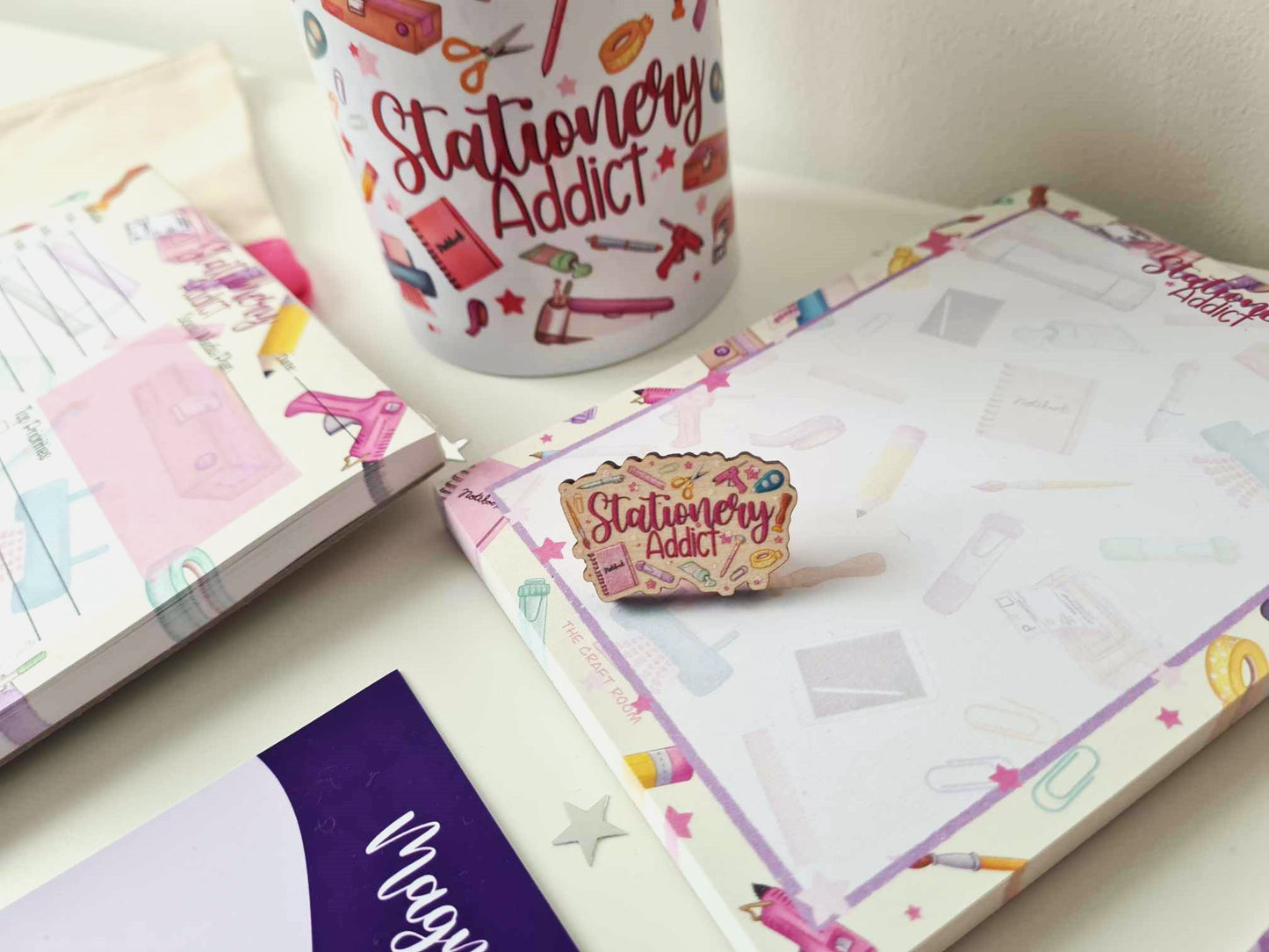 Stationery Addict Wooden Pin