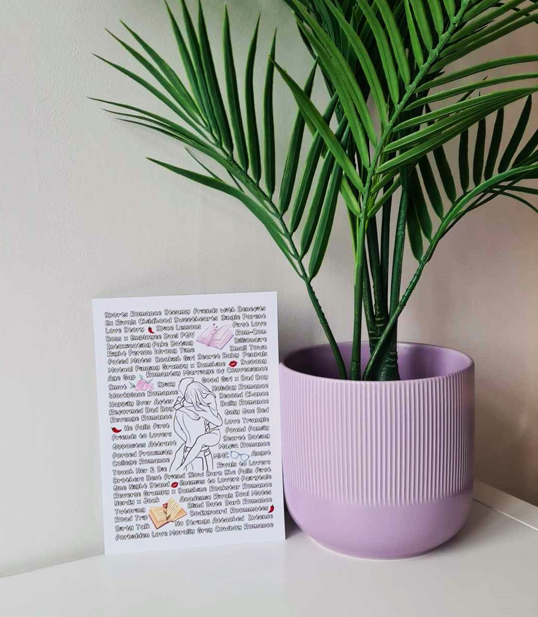 A5 Romance Trope Art Print