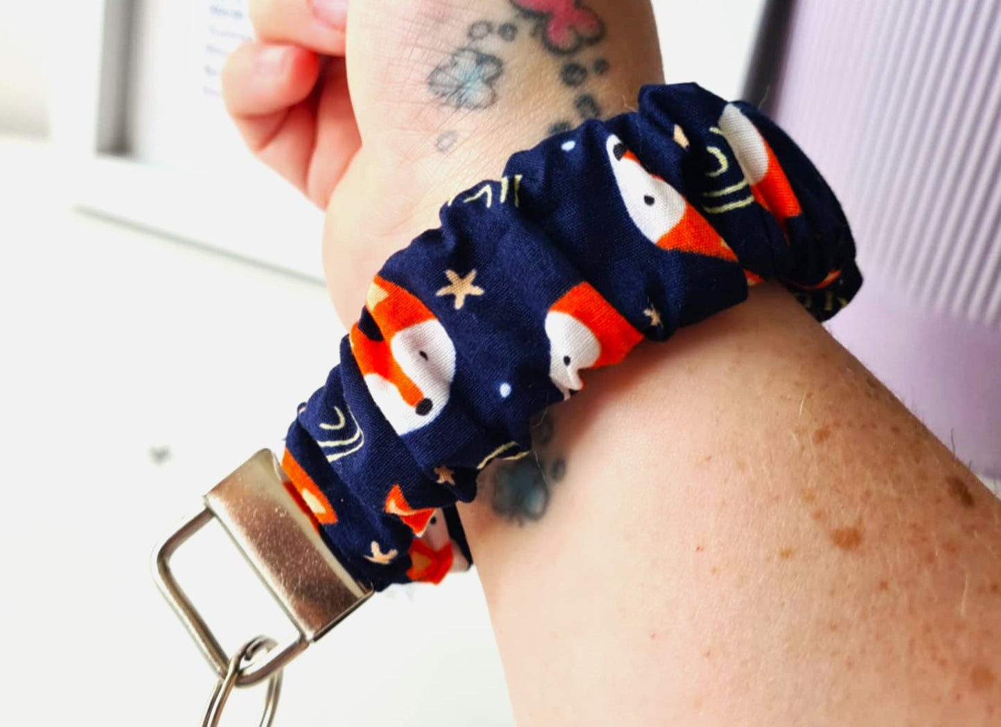 Foxes Scrunchie Wristlet