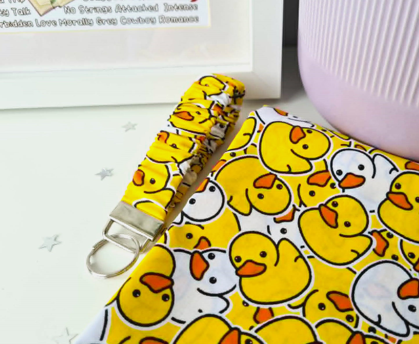 Ducky Themed Scrunchie Wristlet