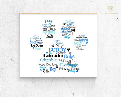 Personalised Pet Word Art Print