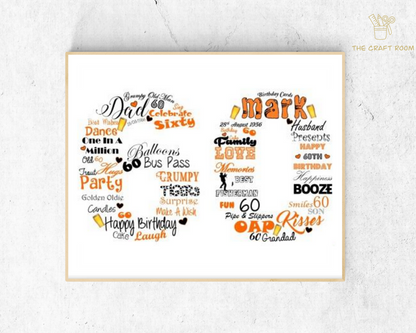 Personalised Birthday Word Art Print
