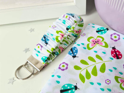 Leafy Ladybug Scrunchie Wristlet