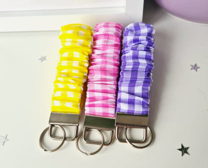 Gingham Scrunchie Wristlet