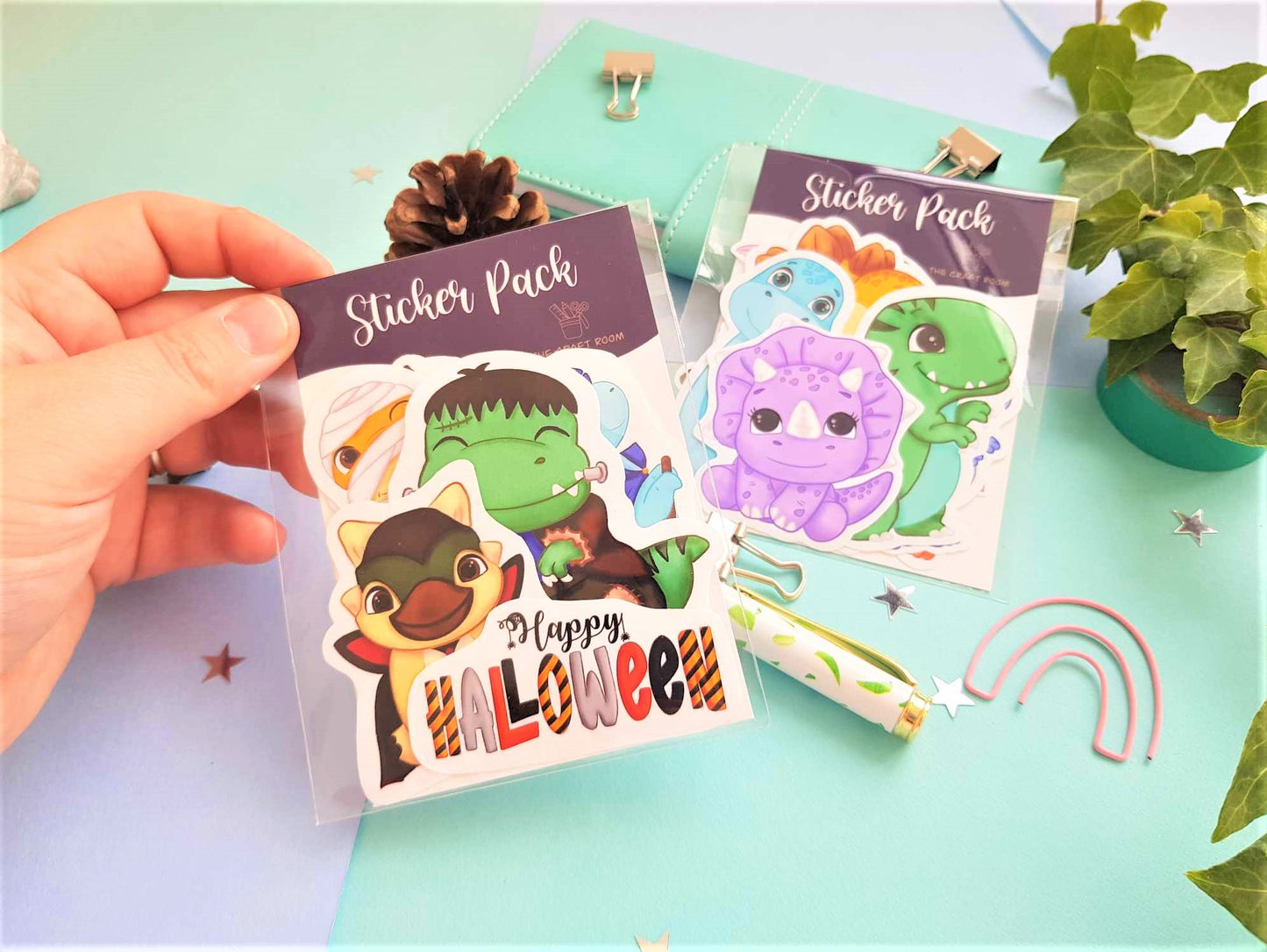 Halloween Dinosaur Sticker Pack