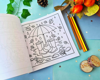 Autumn Bliss Colouring Book