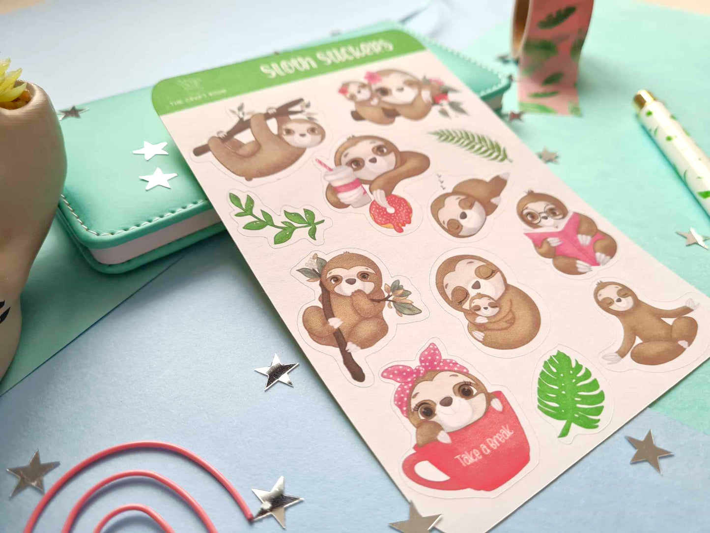 Sloth Sticker Sheet