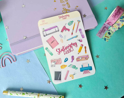 Stationery Addict Sticker Sheet