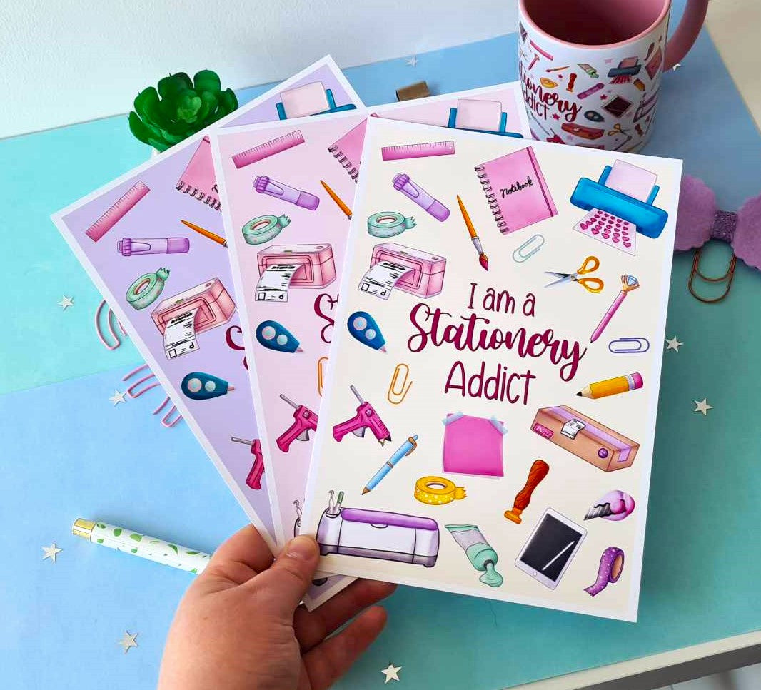 Stationery Addict A5 Art Print