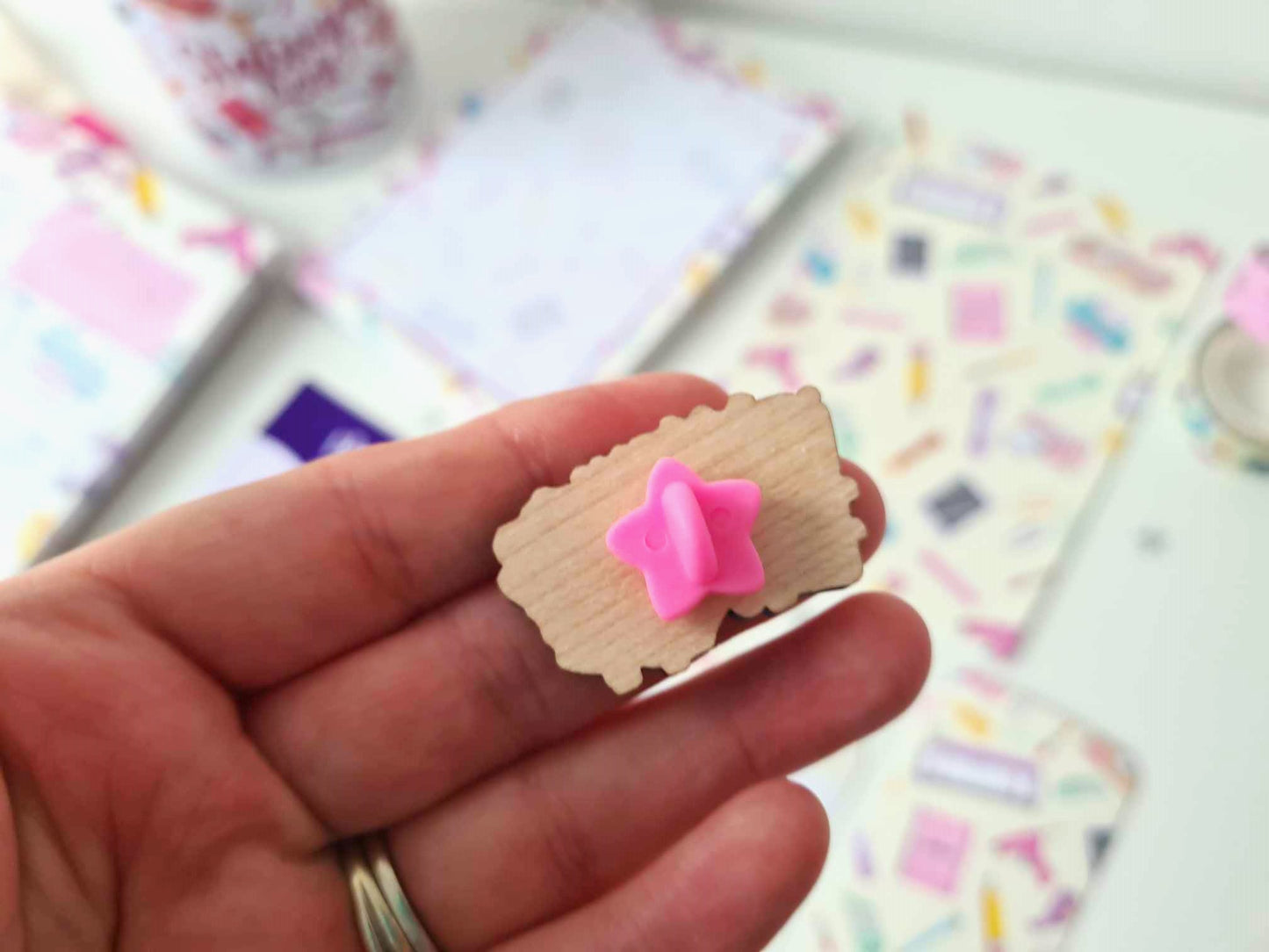 Stationery Addict Wooden Pin