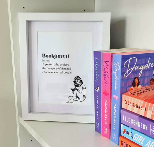 A5 Booktrovert Art Print