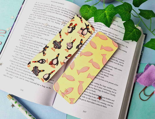 Evil Penguin Feathers Bookmark