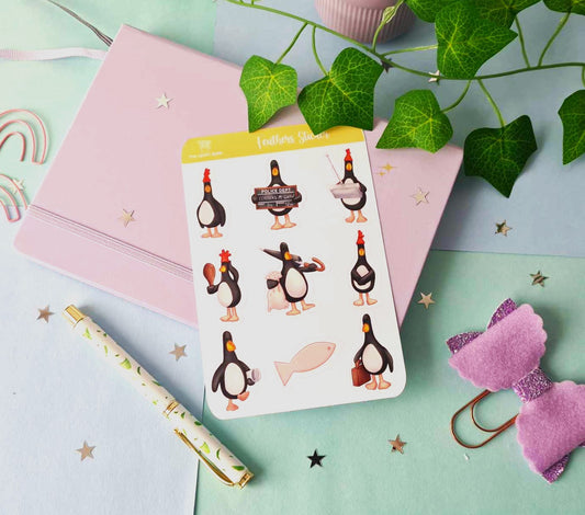 Evil Penguin Sticker Sheet