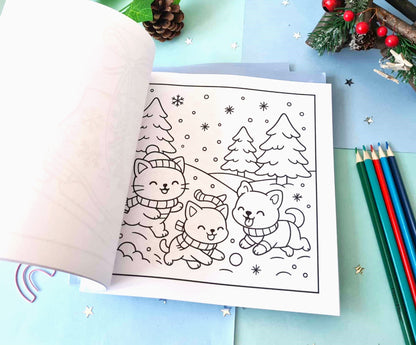 Snowy Wonder Colouring Book