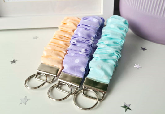Pastel Spotty Scrunchie Wristlet