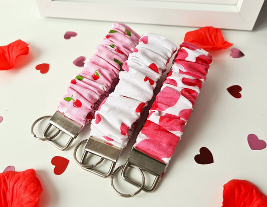 Love Hearts Scrunchie Wristlet