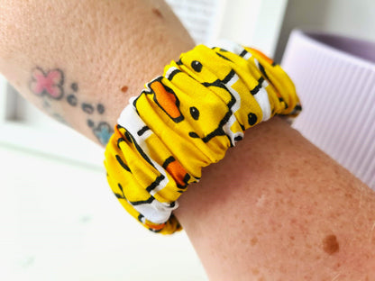 Ducky Themed Scrunchie Wristlet