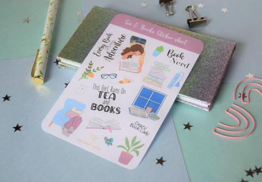 Tea & Books Sticker Sheet