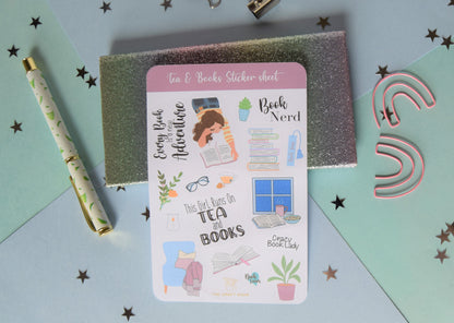 Tea & Books Sticker Sheet