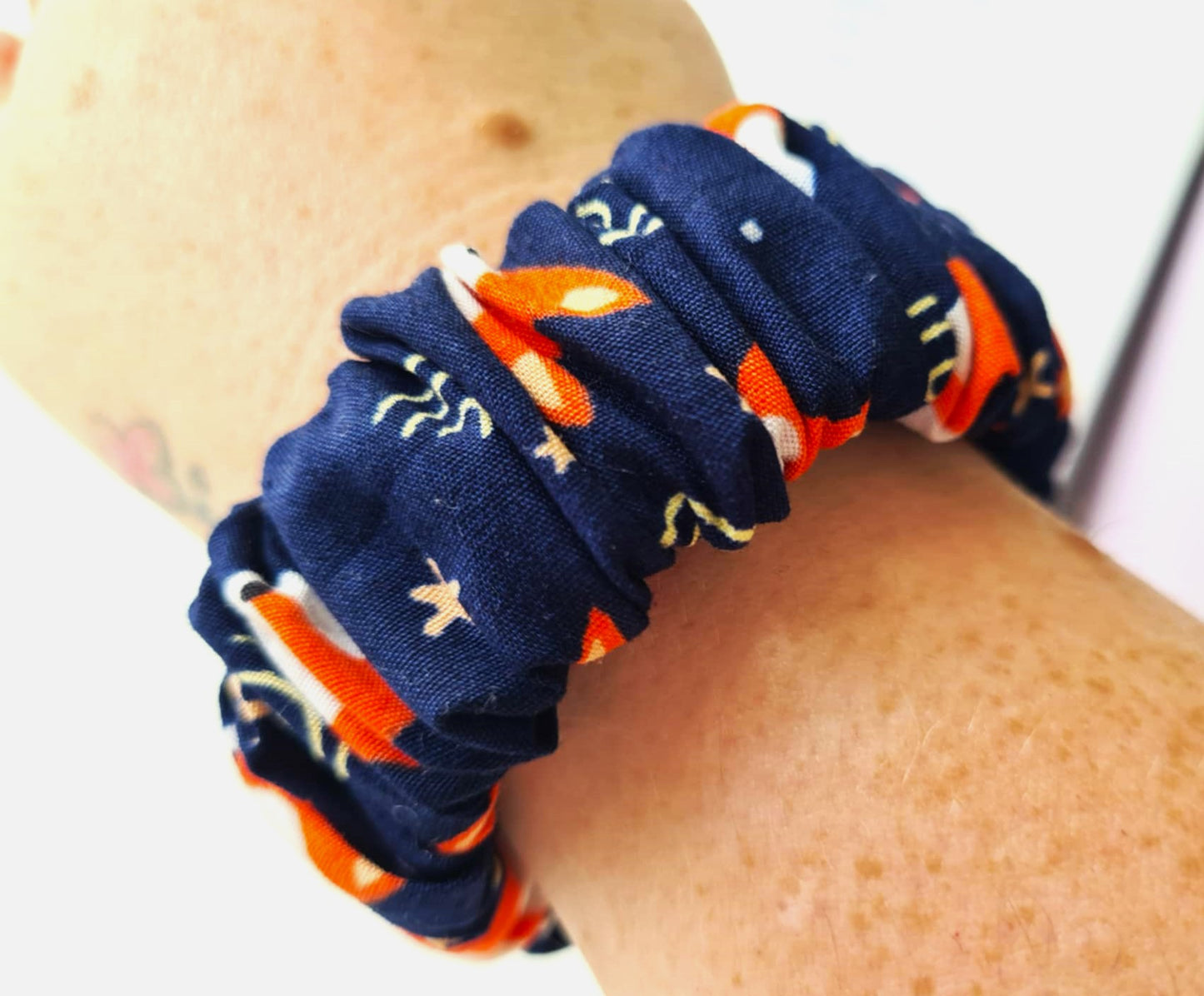 Foxes Scrunchie Wristlet