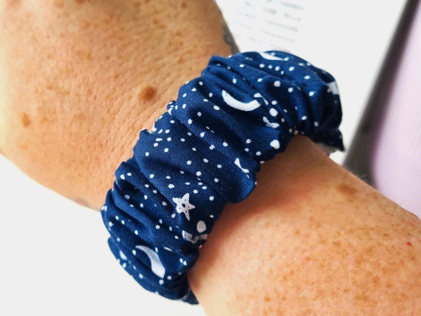 Midnight Sky Scrunchie Wristlet