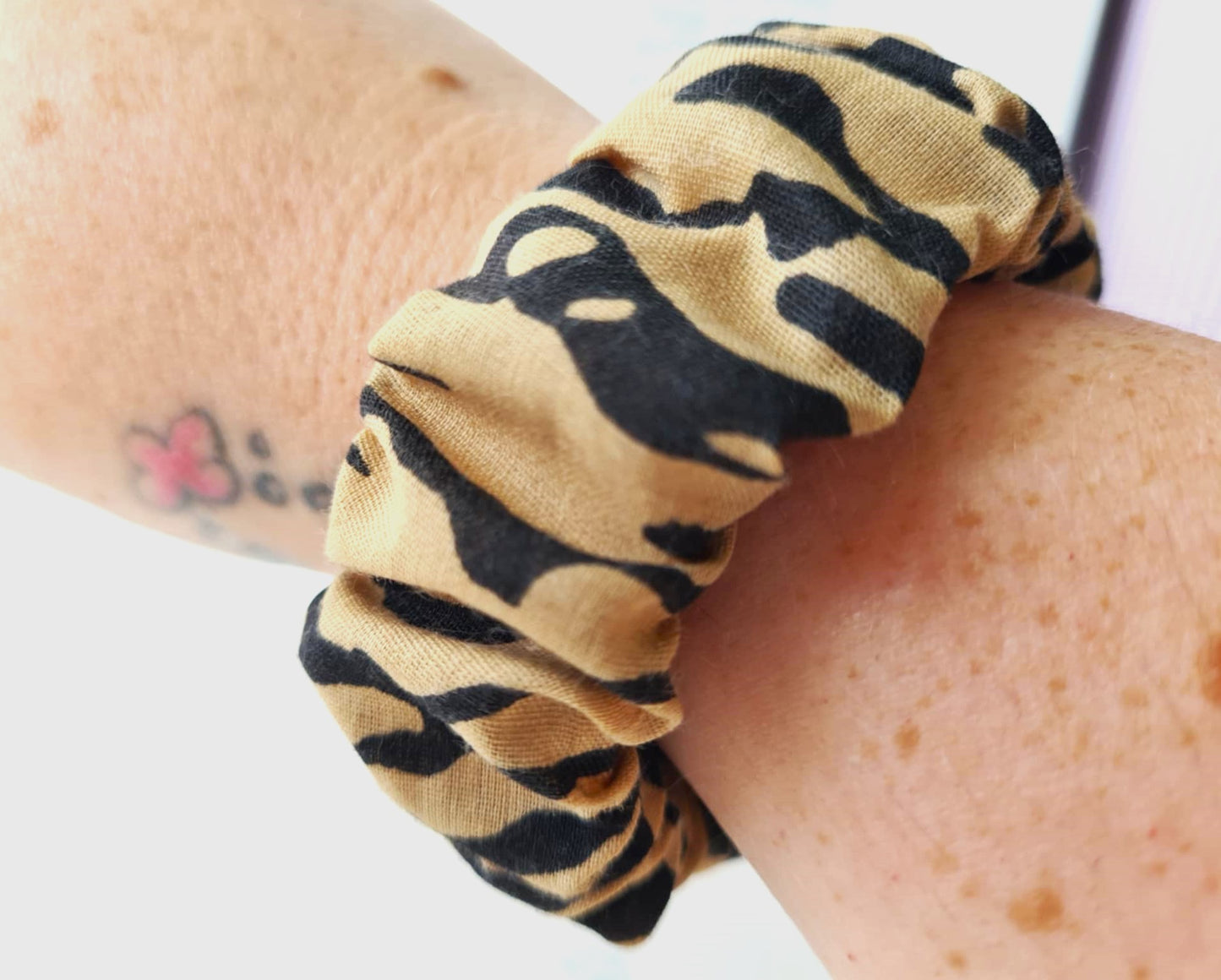 Tiger Stripe Scrunchie Wristlet