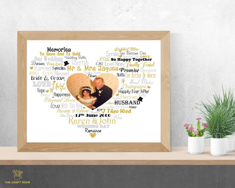 Personalised Wedding Word Art Print