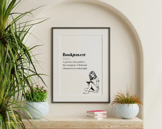 A5 Booktrovert Art Print