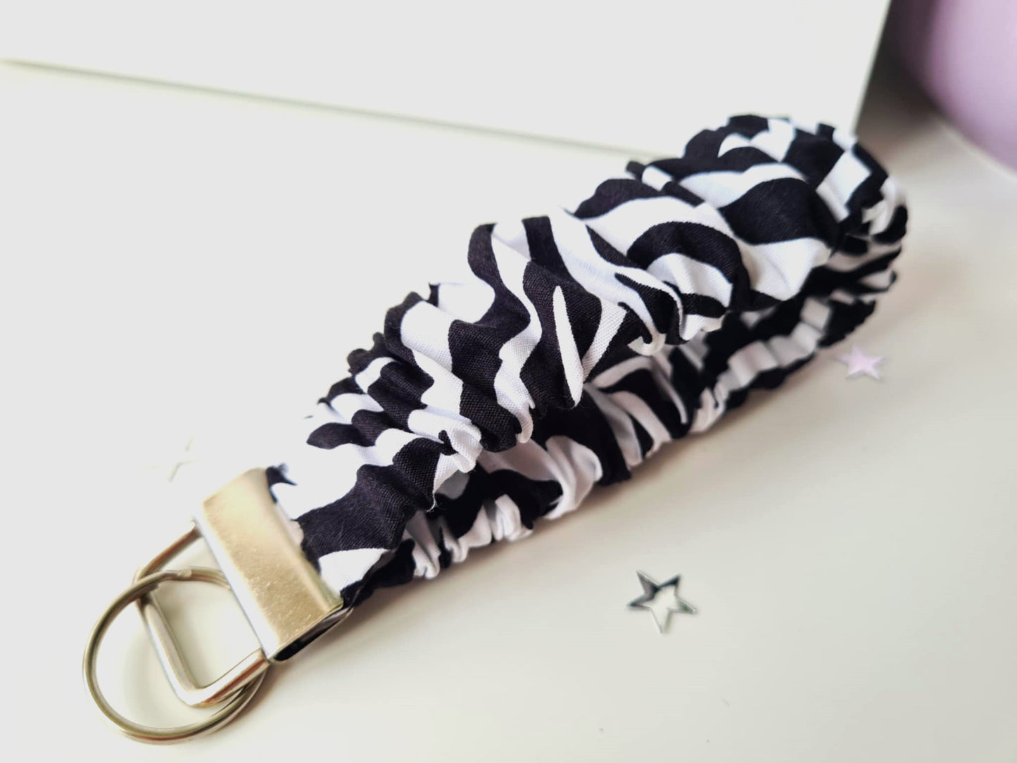 Zebra Scrunchie Wristlet