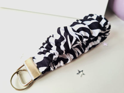 Zebra Scrunchie Wristlet