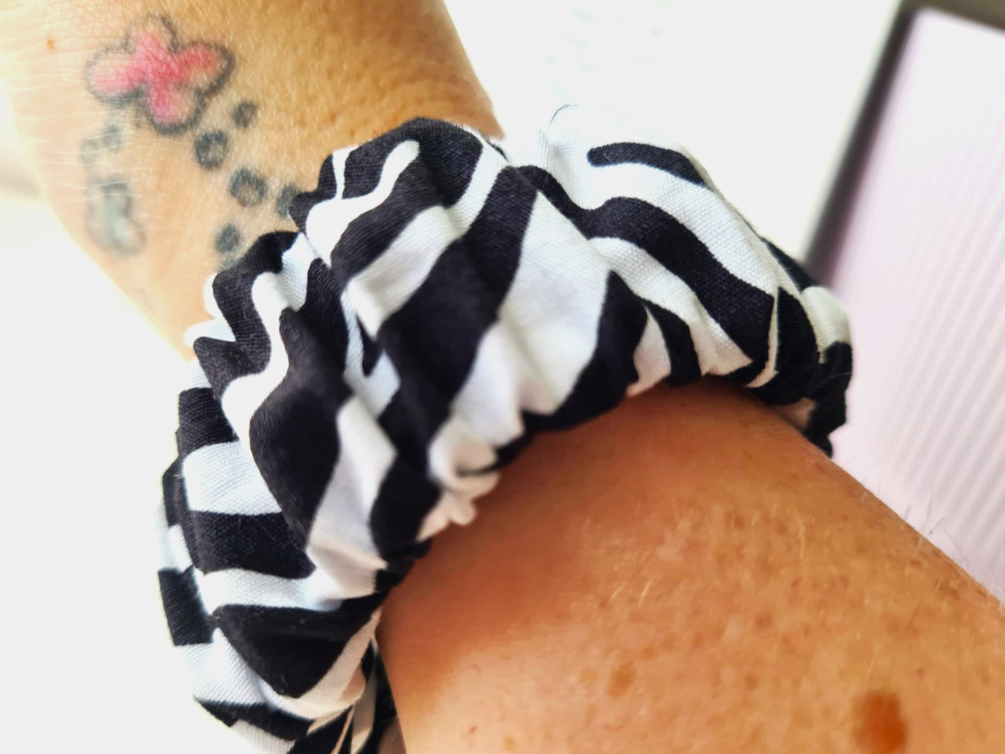 Zebra Scrunchie Wristlet