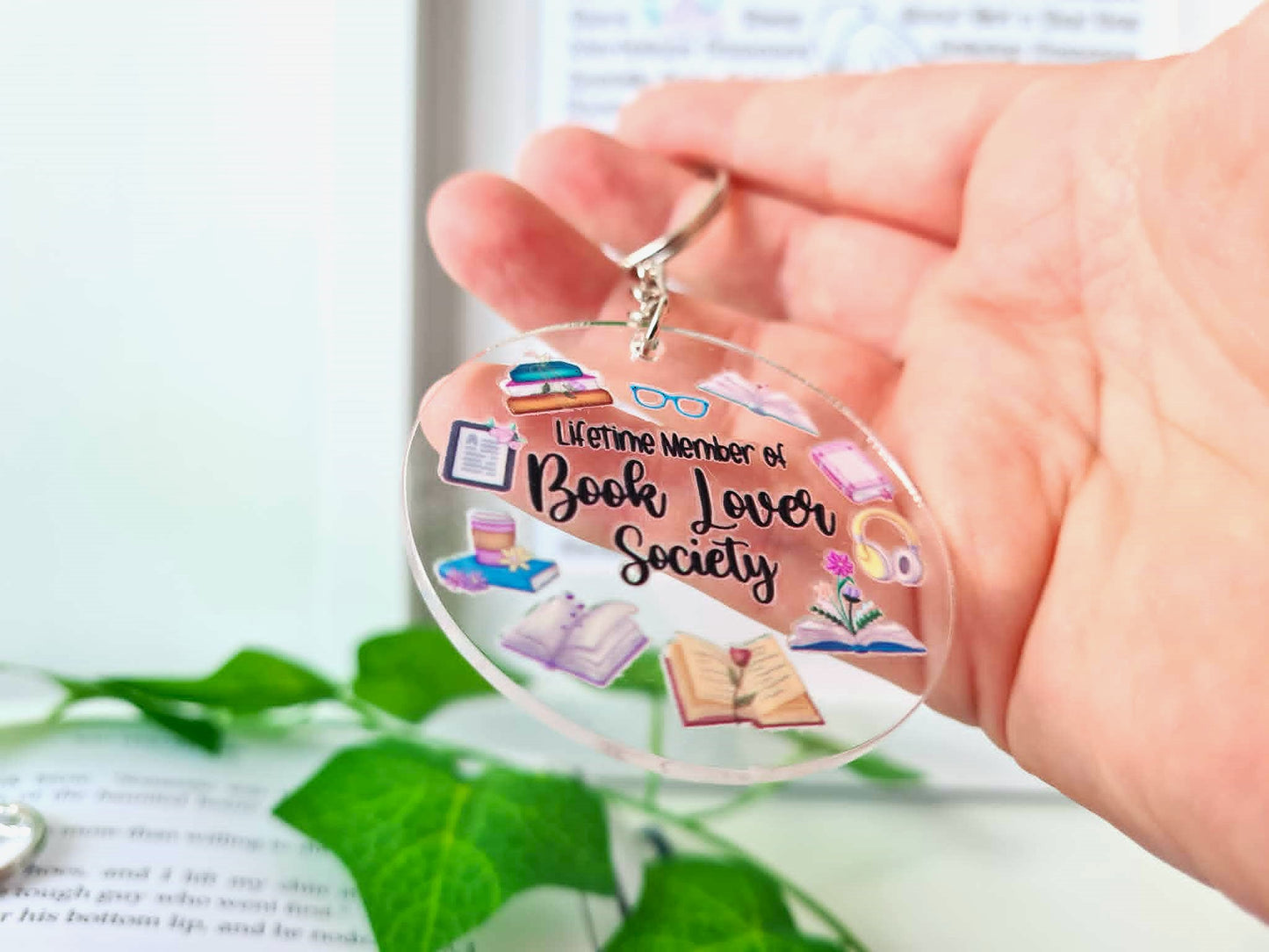 Book Lover Society Keychain
