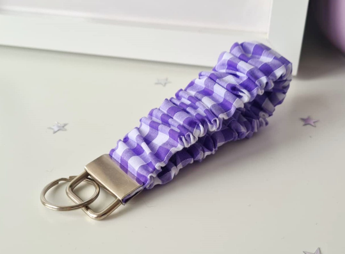 Gingham Scrunchie Wristlet