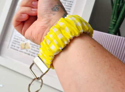 Gingham Scrunchie Wristlet