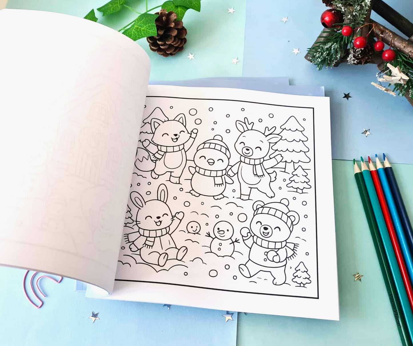 Snowy Wonder Colouring Book