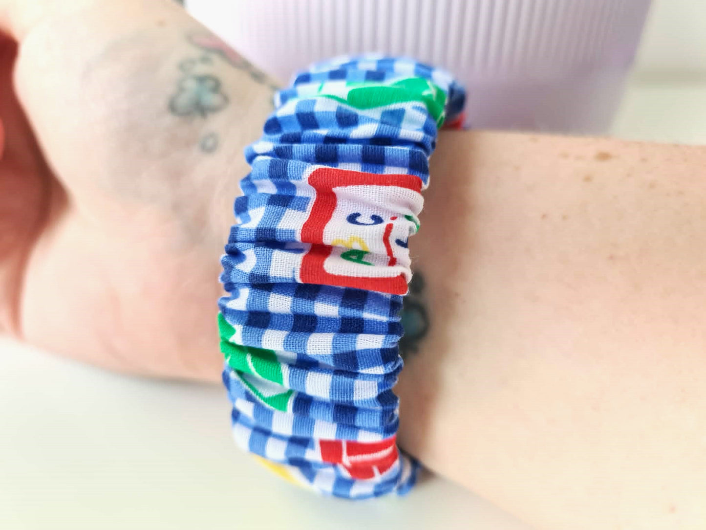 School Themed Scrunchie Wristlet