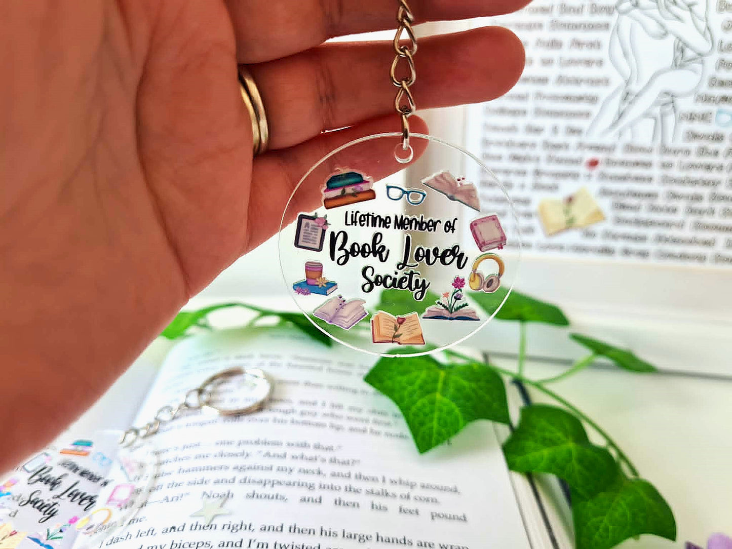 Book Lover Society Keychain