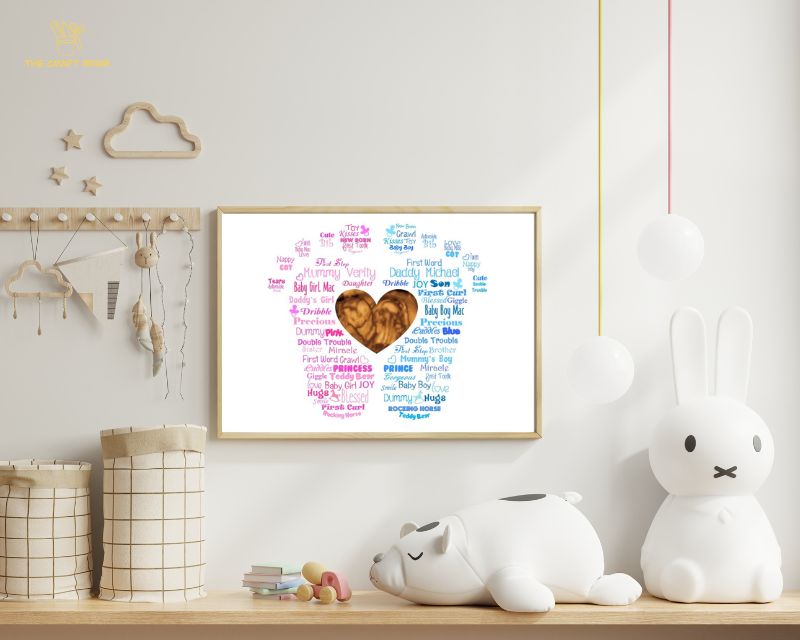 Personalised Baby Word Art Print